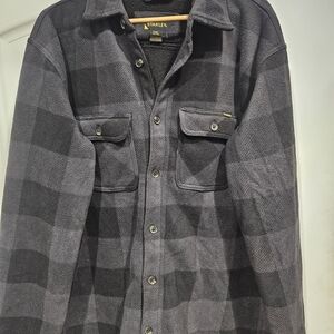 Stanley Black and Gray Lightweight Shirt Jacket